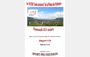 10km Plaine des Palmistes (semi-nocturne) 